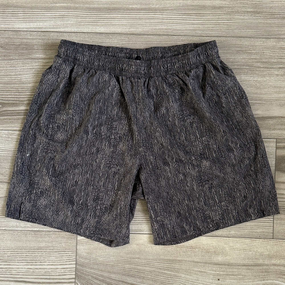 Zella Charcoal Patterned Athletic Shorts